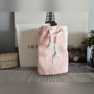 Dior Beauty Limited Edition Pink Drawstring Pouch w/Box-NEW